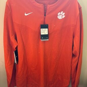 Nike Clemson Bright Orange Quarter-Zip Top